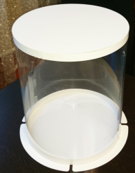 Изображение Коробка-тубус белая (диаметр 25 см, высота 21,5 см)