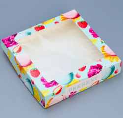 Изображение Коробка складная «Present», 20 × 20 × 4 см