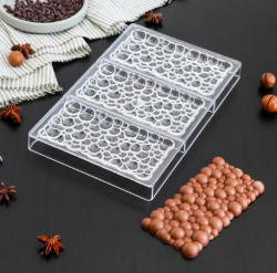 Изображение Форма для шоколада «Воздушный», 3 ячейки, 27,5×17,5×2,5 см, ячейка 15,3×7,5×0,8 см