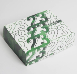 Изображение Коробка для сладостей  «23 февраля», 17 × 20 × 6 см