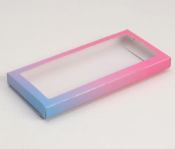 Изображение Коробка под плитку шоколада розово-голубая, 17,1*8*1,4 см