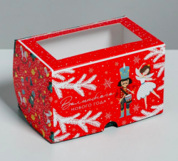 Изображение Коробка на 2 капкейка «Щелкунчик» 10 х 16 х 10 см