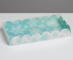 Изображение Коробка для пряников и печенья «Снежинки», 10.5 × 21 × 3 см