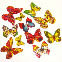 Изображение Вафельные бабочки для украшения, 10 шт