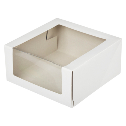 Изображение Коробка белая с окном 22,5*22,5*11 см (КТ110)