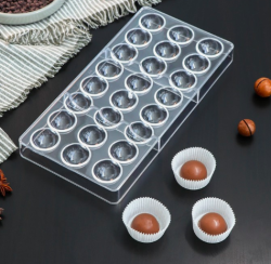 Изображение Форма для шоколада пластик «Полусфера», 27,5×13,5 см, 24 ячейки