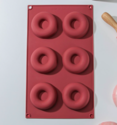 Изображение Форма для выпечки Доляна «Сладости.Пончики», 29×17 см, 6 ячеек