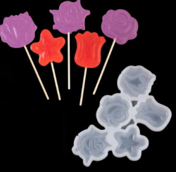 Изображение Молд для леденцов "Цветы"180*100 мм, 5 ячеек