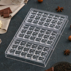 Изображение Форма для шоколада «Поп-ит», 3 ячейки, 27,5×17,5×2,5 см, ячейка 15,3×7,5×0,8 см