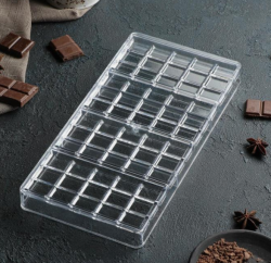 Изображение Форма для шоколада Плитка 33×16,5×3 см, 60 ячеек