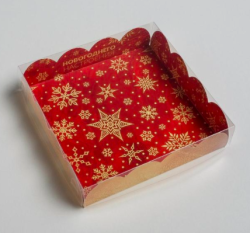 Изображение Коробка для пряников и печенья «Новогоднего настроения», 13 х 13 х 3 см