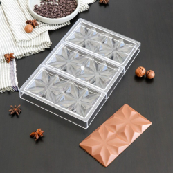 Изображение Форма для шоколада и конфет «Зенит», 3 ячейки, 27,5×17,5×2,5 см