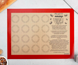 Изображение Армированный  коврик для выпечки «Макаруномания», 30 х 40 см