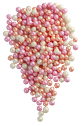Изображение Драже зерновое №244 жемчуг(розовый, персик,серебро), 50 гр